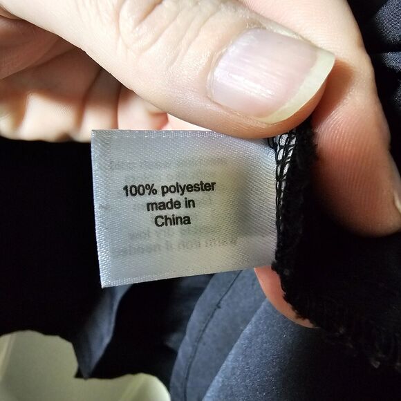 LANE BRYANT SLEEVELESS TUNIC TOP SZ 26 Black W/ Hidden Buttons Collar Split Back - Picture 5 of 11